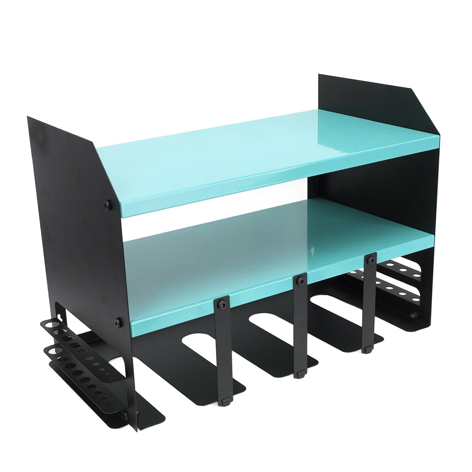 Yctze Strumento di Alimentazione a 4 Slot Compatto, Portaoggetto di Ferro Montato a Parete per Esercitazioni, Cacciaviti e Accessori-per Officina e Garage (BLUE)