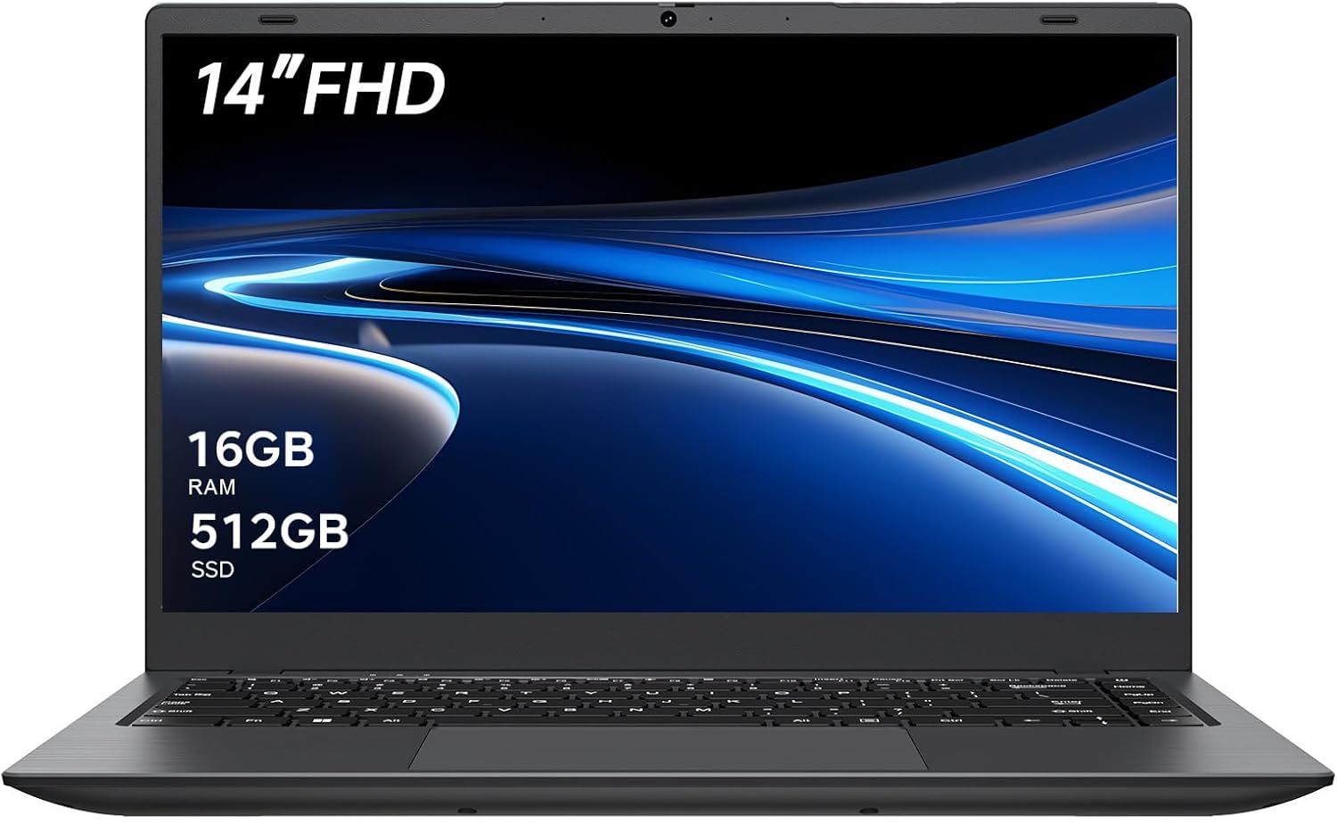 Laptop, 14 inch Laptop Computer 16GB RAM 512GB SSD Pentium 6500Y (Up to 3.4GHz), FHD IPS Display (1920×1080) Lightweight Portable for Business, Students & Home Office Laptops