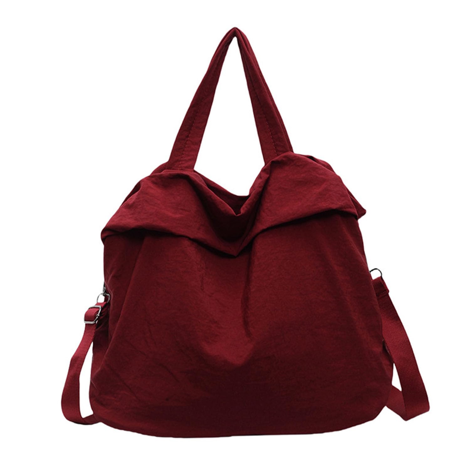 Borsa a tracolla grande, in nylon, impermeabile, con tracolla regolabile, da donna, per lavoro, palestra, viaggi