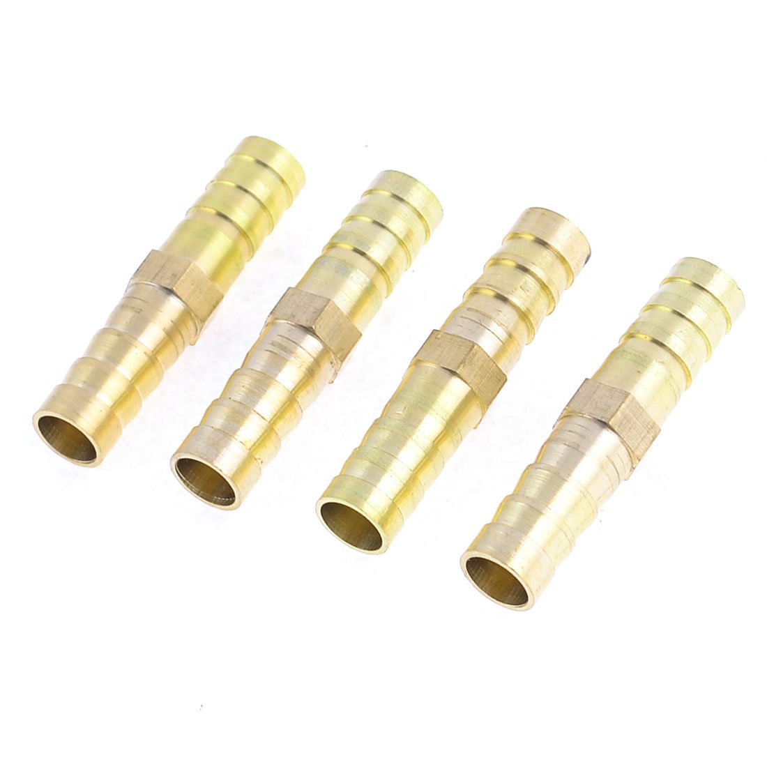 Uxcell Gold Sourcingmap 4 Pcs Air Gas 9Mm Diameter Brass Straight Hose Connector Joiner