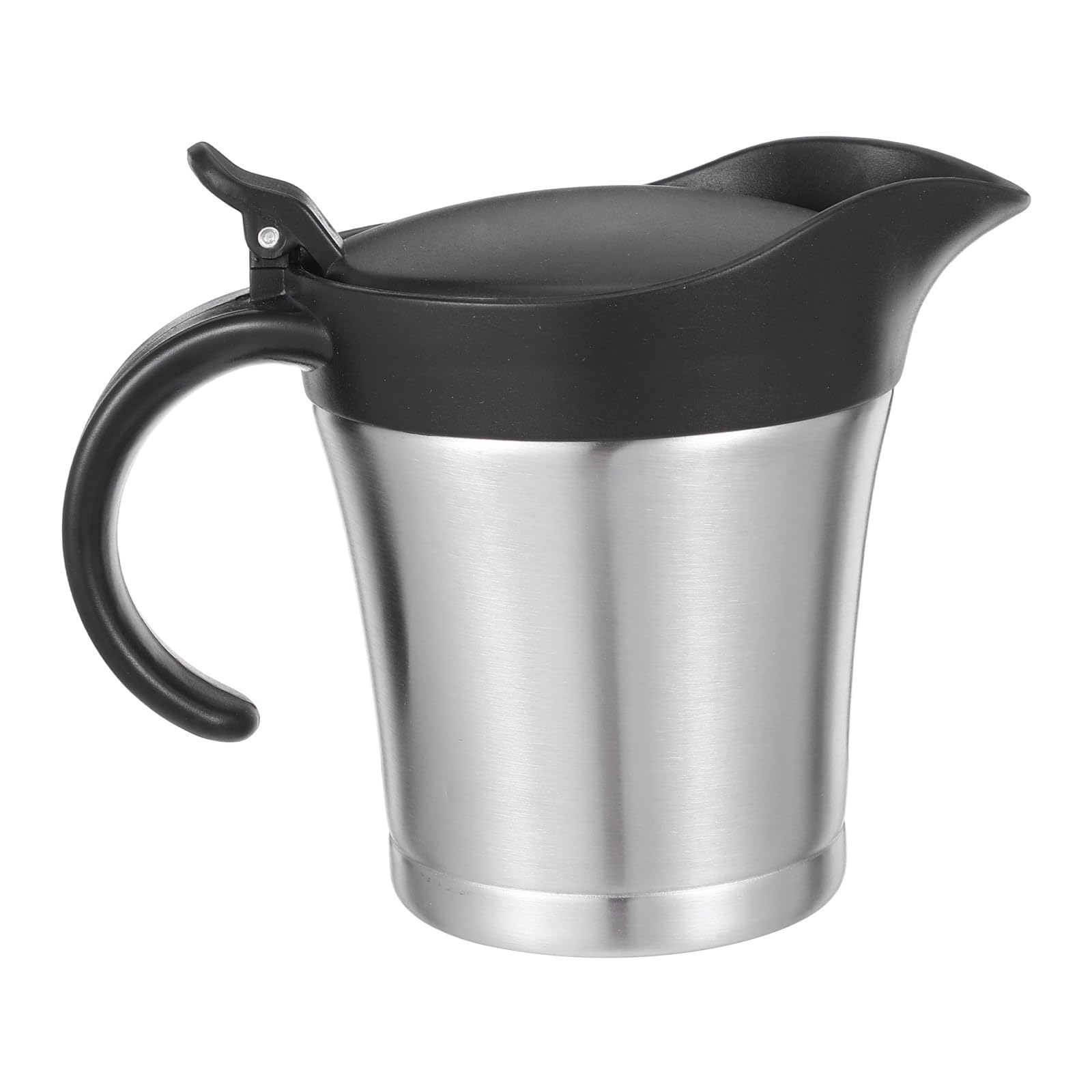 Gatuida Sauciere aus Edelstahl mit Klappdeckel, 450 ml