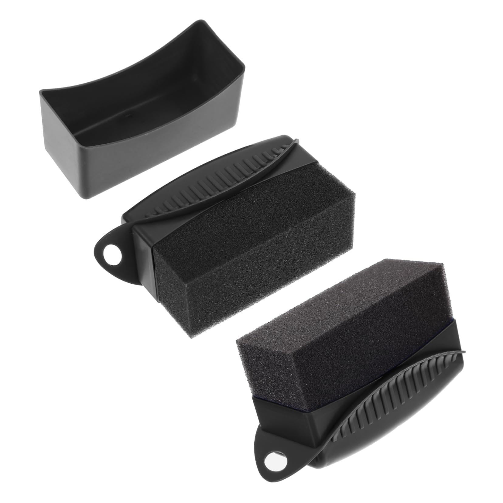 ABOOFAN 2pcs Tire Brush Tire Cleaning Brush was Applicator Car Wheel Cleaning Supplies Wax Tool Wax Pad Car Polish Tool Black Pp