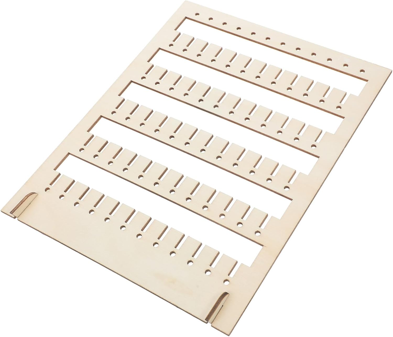 Wooden Pegboard Jewelry Organizer Stand Multifunctional Display Rack for Vendor Events and Craft Shows with Hooks for Necklaces Earrings Bracelets