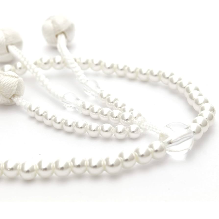 Amazon｜創価学会用念珠 女性用 パール調 ホワイト 小田巻梵天 高級房