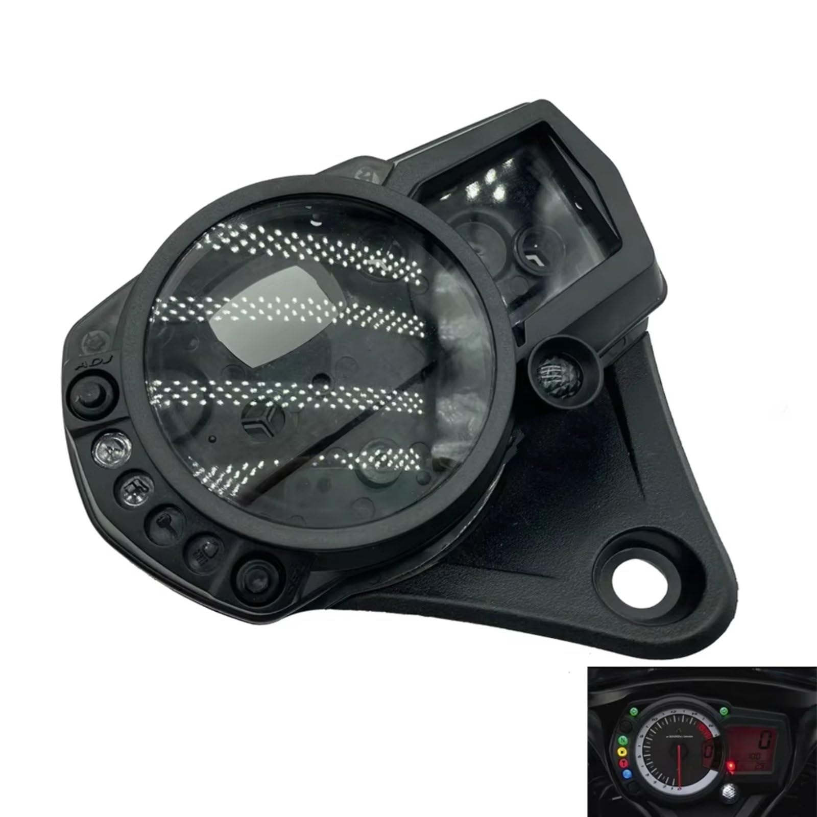 Tachometer Instrumentenkoffer Kompatibel Mit Suzuki Für GSXR750 Für GSXR600 2006 2007 2008 2009 2010, Motorrad-Tachometer, Instrumentengehäuse, Messgerät