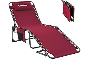 KingCamp Wine Suntan Chair: Ultimate Comfort for Sunbathing and Relaxation