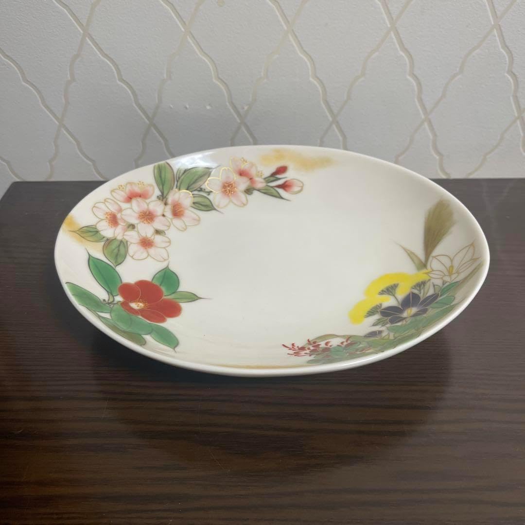 モ*モ様 とう葊窯　楕円皿3枚セット 花柄デザイン 楕円形食器セット 3枚 京都 京焼清水焼 陶あん 陶