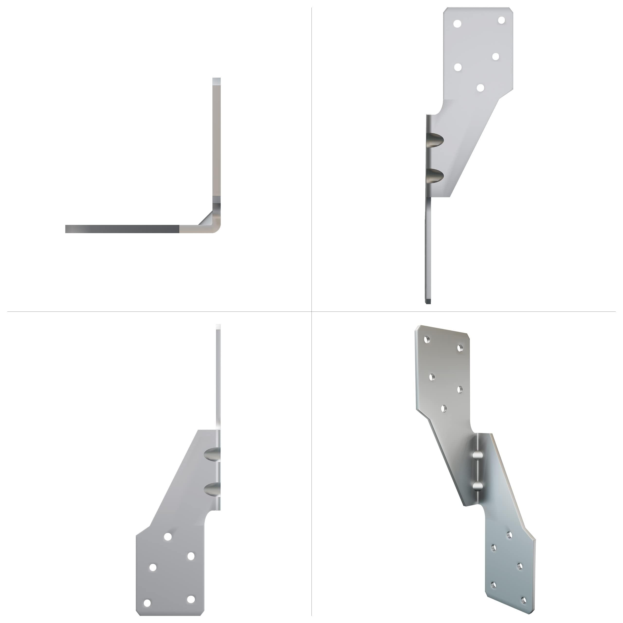 Herbert-fty Hurricane Straps H2.5A Heavy Duty Galvanized Rafter Ties (50pcs), Galvanized Left Hurricane Ties-50 Pcs, 50pcs left tie - Image 4