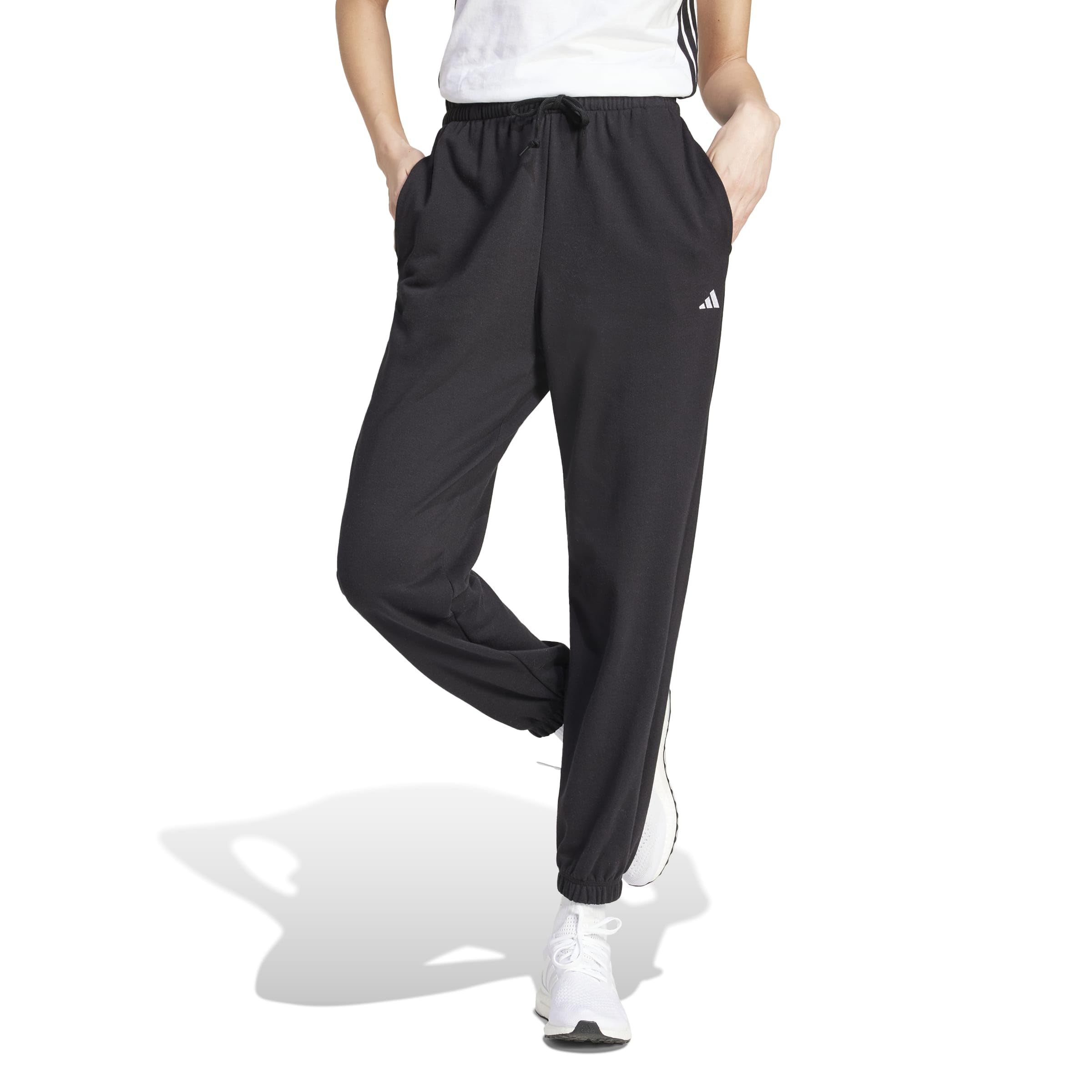 adidas Damen Hose Essentials Small Logo French Terry Cuffed Pants