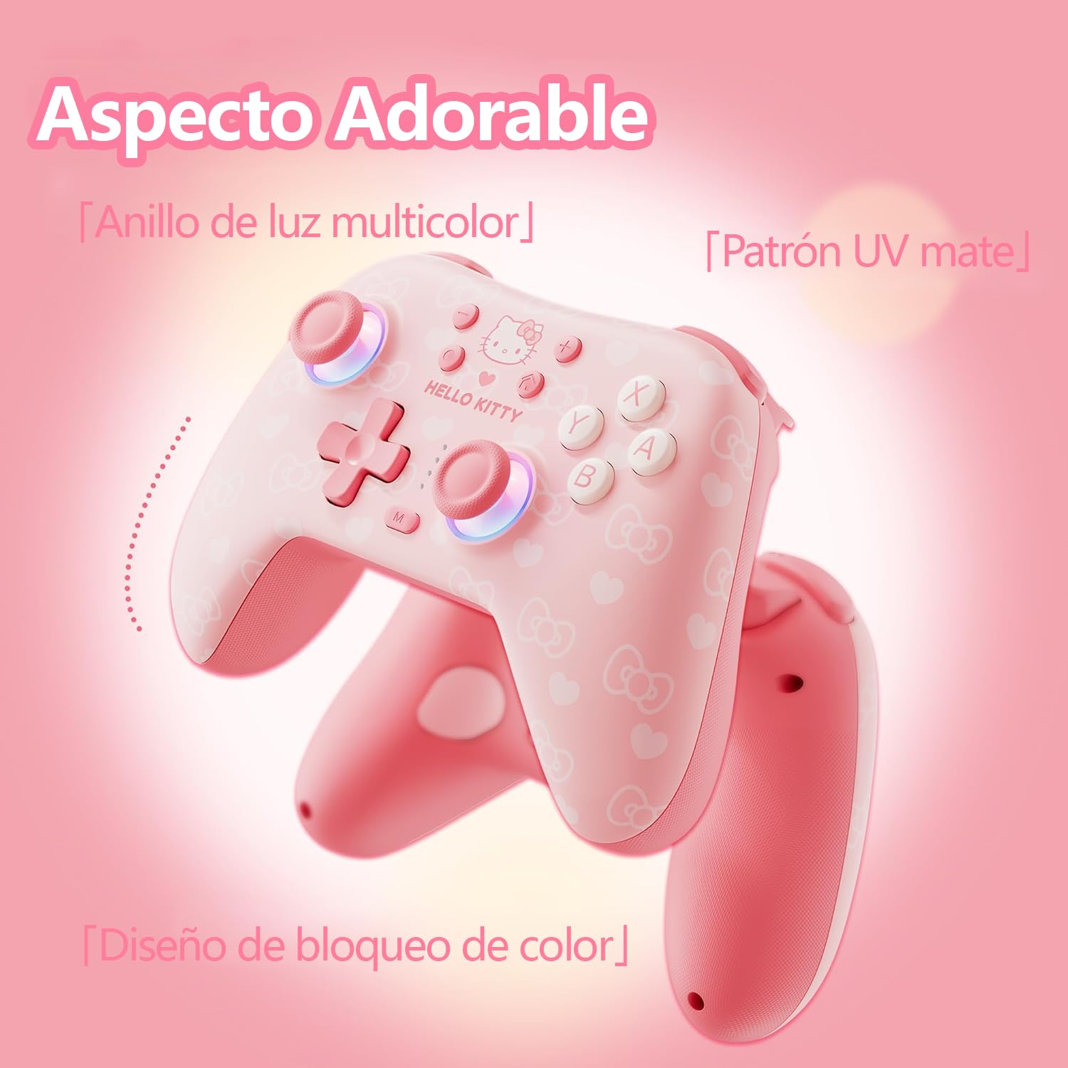 Kuitmor Mando Switch 2, Mando Inalámbrico PC, Joystick de efecto Hall, 2.4G y Bluetooth y Cableado, Botones Programables, Turbo/Vibración/RGB Ajustables, Para PC/Switch/iOS/Android/Linux