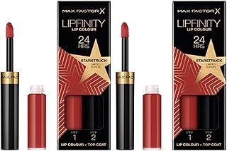 Max Factor Lipfinity Lip Colour Rising Stars Collection, 90 Starstruck, langanhaltender Lippenstift + feuchtigkeitsspendender Top Coat, bis zu 24h Halt, mit präzisem Applikator, 2.3 ml + 1.9 g