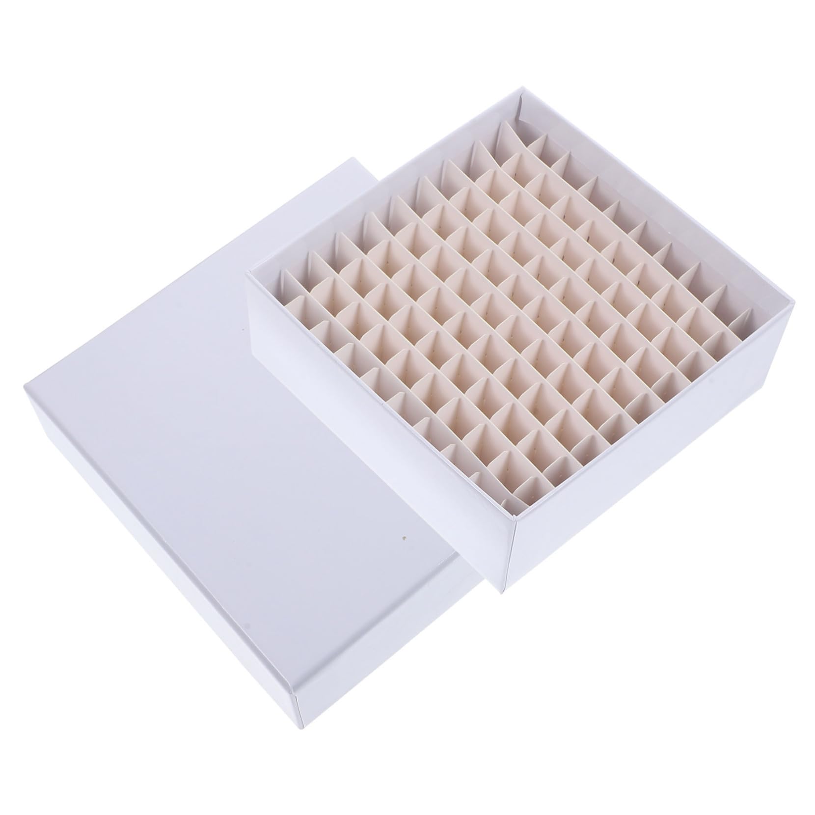 Cabilock 5 Piezas Caja de Almacenamiento para Tubos de Centrífuga de Papel Resistente Diseño Multi-compartimentos Soporte Criogénico Reutilizable para Microcentrífugas Compatible con