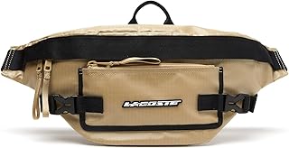 محفظة فيتزجيرالد جلدية ثنائية الطي بلون بيج من لاكوست