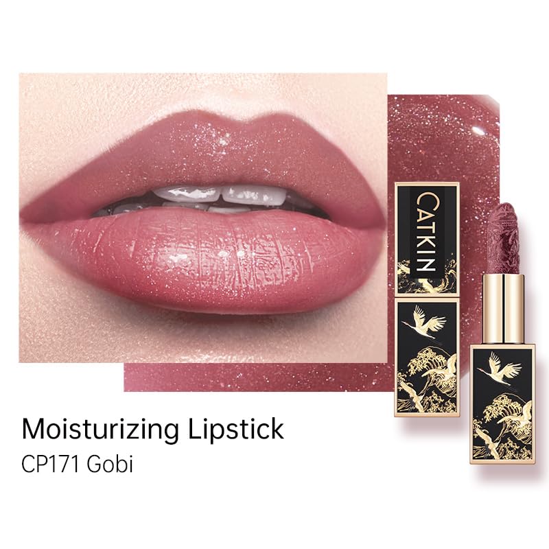 CATKIN Glitter Lipstick, Long Lasting, High Impact, Moisturizing Formula, enriched with Avocado Oil and Vitamin E, 3.2g - Image 2