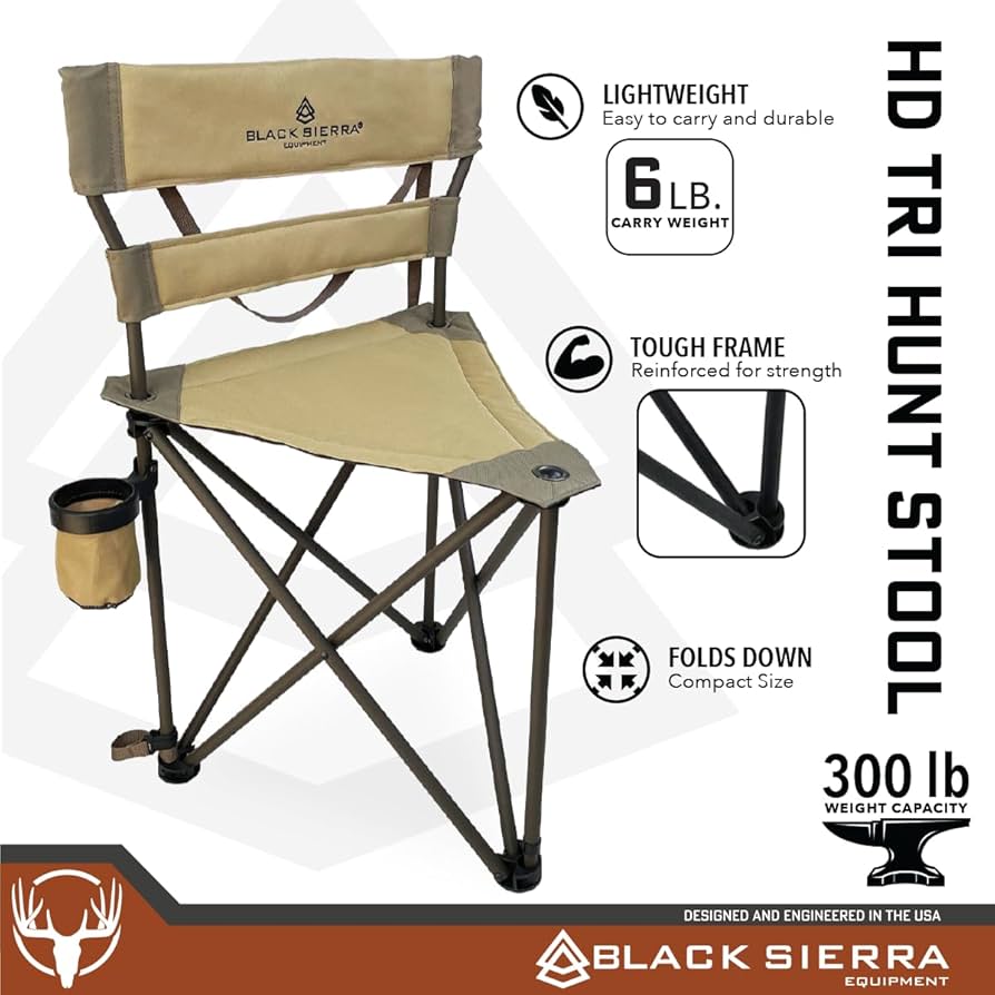 Swivel Hunting Chair Sierra High-Back Hunting Stool Lightweight