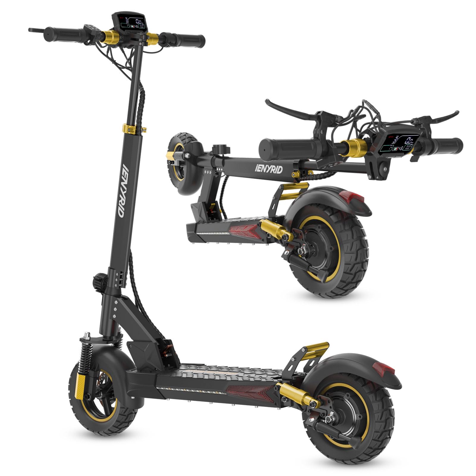 iENYRID Electric Scooter Adults E Scooter with Detachable Seat 800W Motor 28Mph Top Speed 20-31Miles Range 10inch Pneumatic