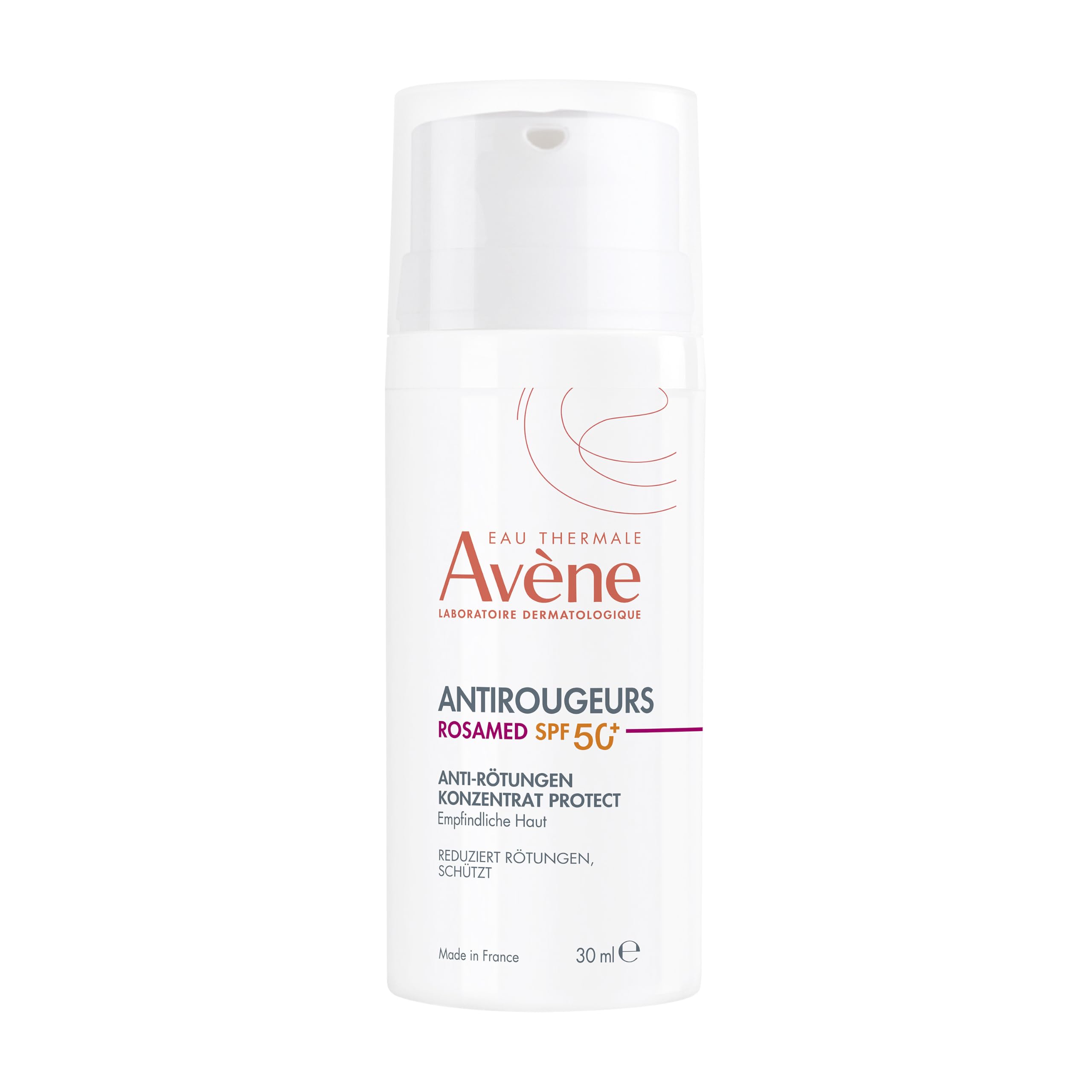 AVÈNE Rosamed Antirougeurs Konzentrat LSF 50+ - Reduziert Rötungen & Juckreiz bei Rosazea - Mit Thermalwasser, Angiopausine™ - Hydriert & Beruhigt - Für empfindliche bis überempfindliche Haut - 30 ml