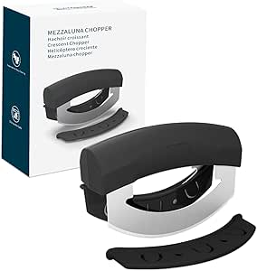 Super Sharp Salad Chopper, Taken-Apart Handle for Easy Cleaning, Advanced CNC Sharpening Technology to Create Sharp Edges, Double Blade Lettuce Chopper Cutter Mincing Knives-by KITCHENDAO