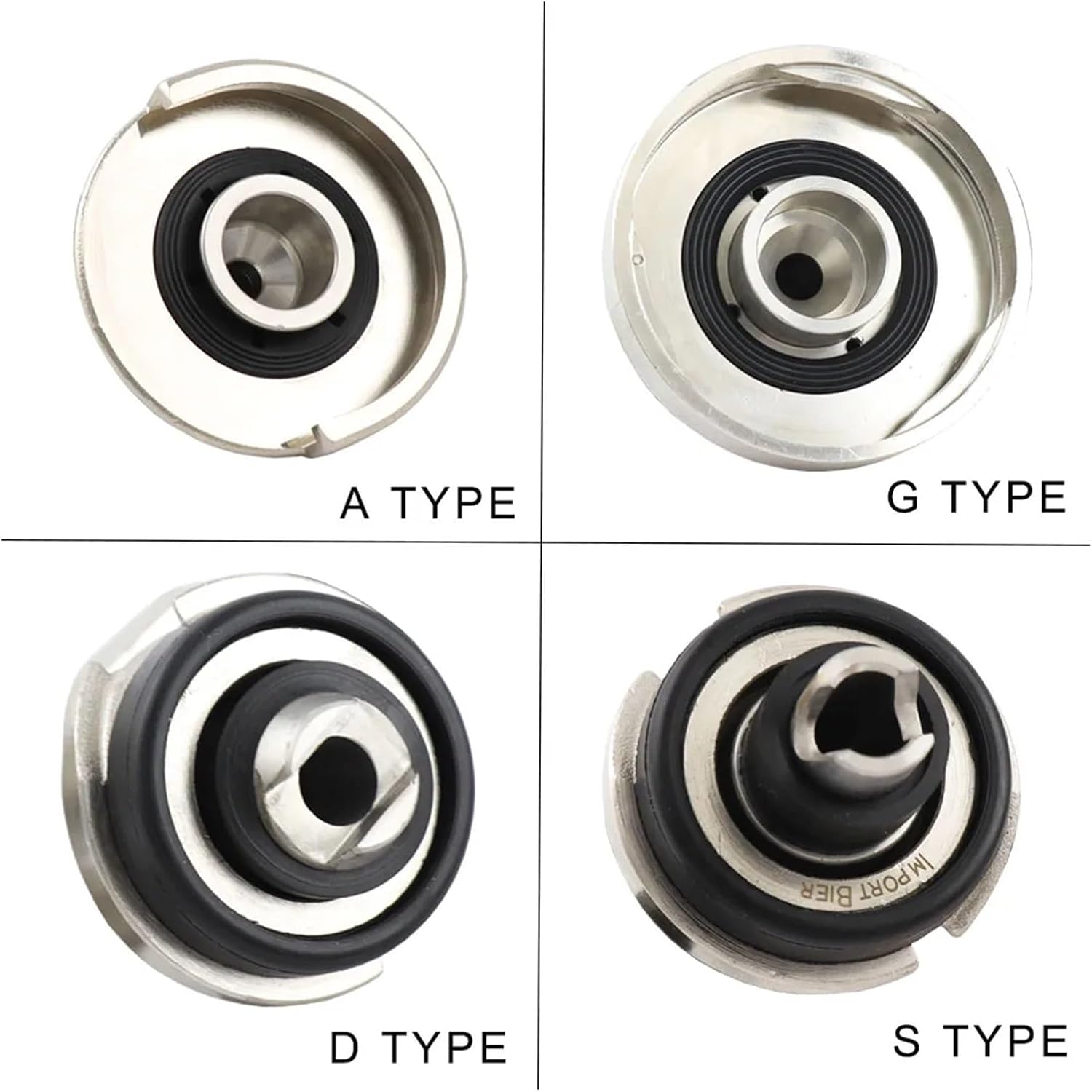 Brewing Equipment A D G S Type Keg Coupler Sankey Tap with Stainless Steel Probe Pressure Valve Home Brew Kegerator Beer Keg Dispenser Brewing Equipment(G Type)