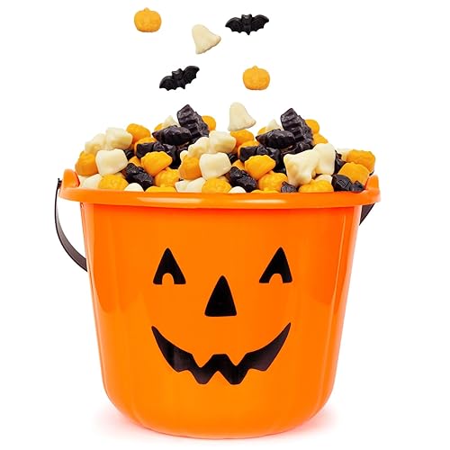 Miniatura 5 de Gomitas de Halloween, fantasmas, murciélagos y calabazas, aperitivos divertidos y festivos (5 libras a granel)