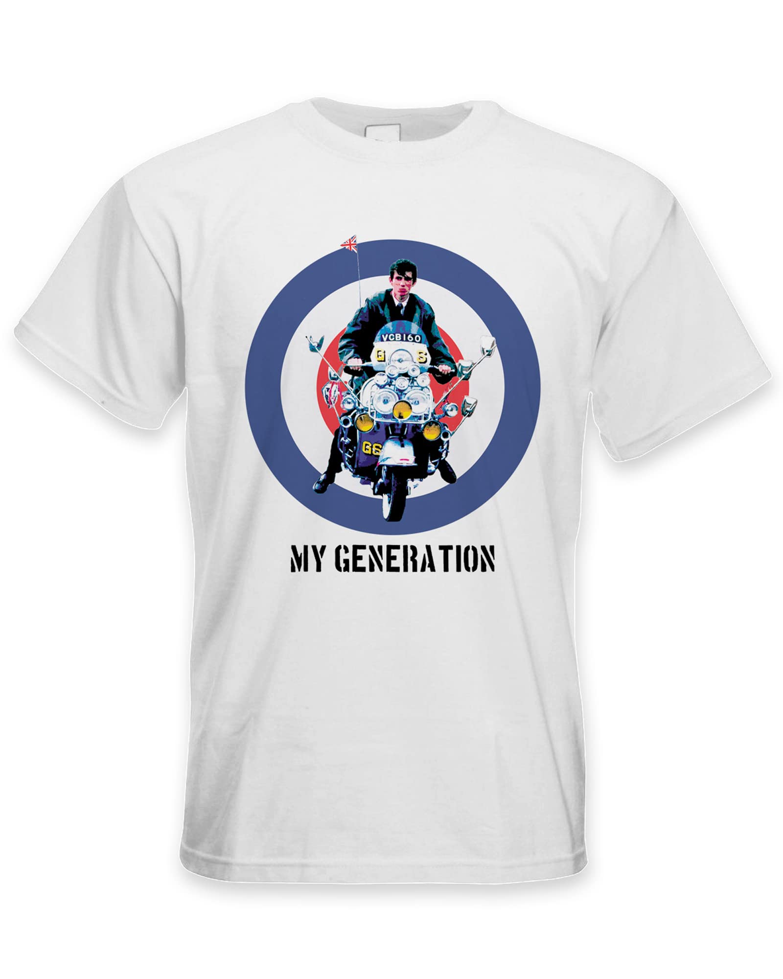 Tribal T-Shirts Men's White My Generation Mod Scooter T-Shirt (Xl, )