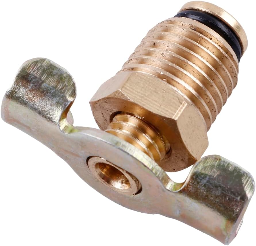 Brass Radiator Drain Valve 1/4-Inch NPT Wing style air compressor tank bottle valve Replacement Part Flow Control Portable petcock (Pack of 2)