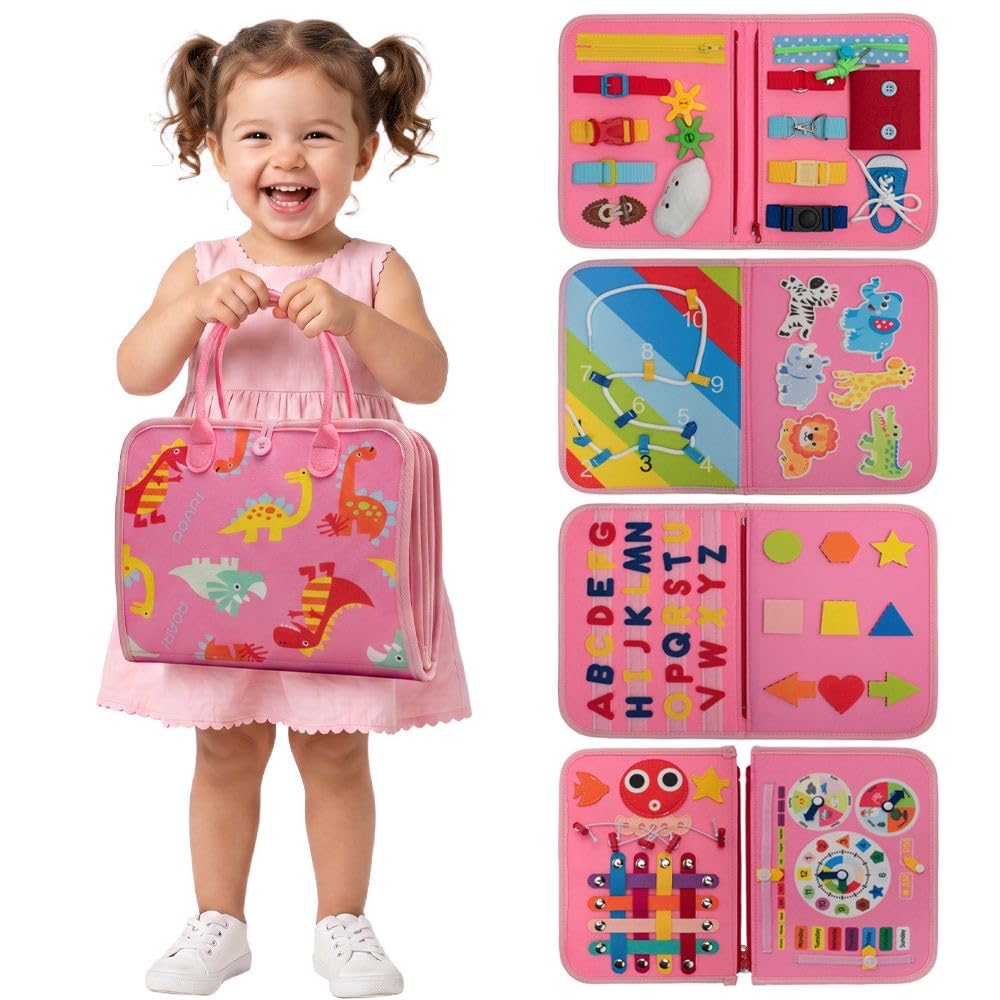 Tweens Montessori Busy Board for Toddlers, 8 Pages Preschool Busy Book - Image 6