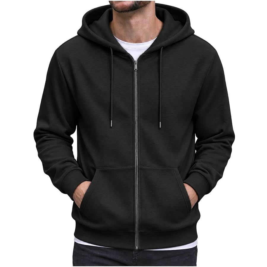 Personalised Hoodie Custom Zip Up Hoodies Printing Jacket Front and Back | Customised Sweatshirts, Full Zip, Design Your Own, Customisable Hoodie, Printed with Photo Logo Text Black XL, image 6