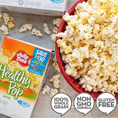 Jolly Time Healthy Pop Microwave Popcorn, Low Fat Gluten Free Non-GMO (Healthy Pop 100's - Butter & Sea Salt, 1.2 Ounce (Pack of 30)) - Thumbnail 5