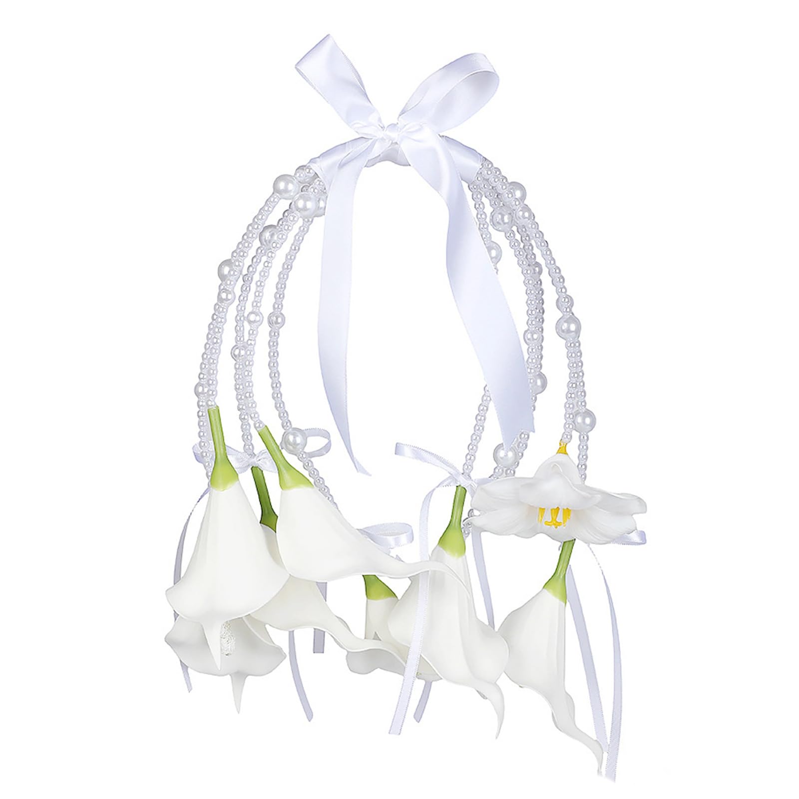 Gorgeous Wedding Handheld Bouquet Artificial Flowers Silk Flowers Beading Ribbon Bowknot Design for Ceremony Bridesmaid Wedding Artificial Flower Hoop Wreath