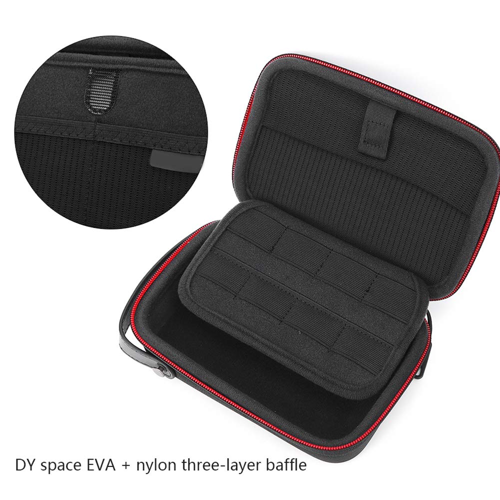 Mini étui pour Appareil Photo, Sac de Rangement Résistant aux Chocs et à la Poussière pour/Compact, Léger et Portable, Noir 7,5 X 5, X 2,4 Pouces