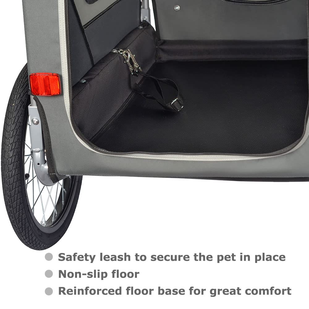 Doggyhut Original L Remorque de Velo 2 en 1 Grande Poussette remorque vélo pour Chiens de Taille Moyenne et Grande Chiens