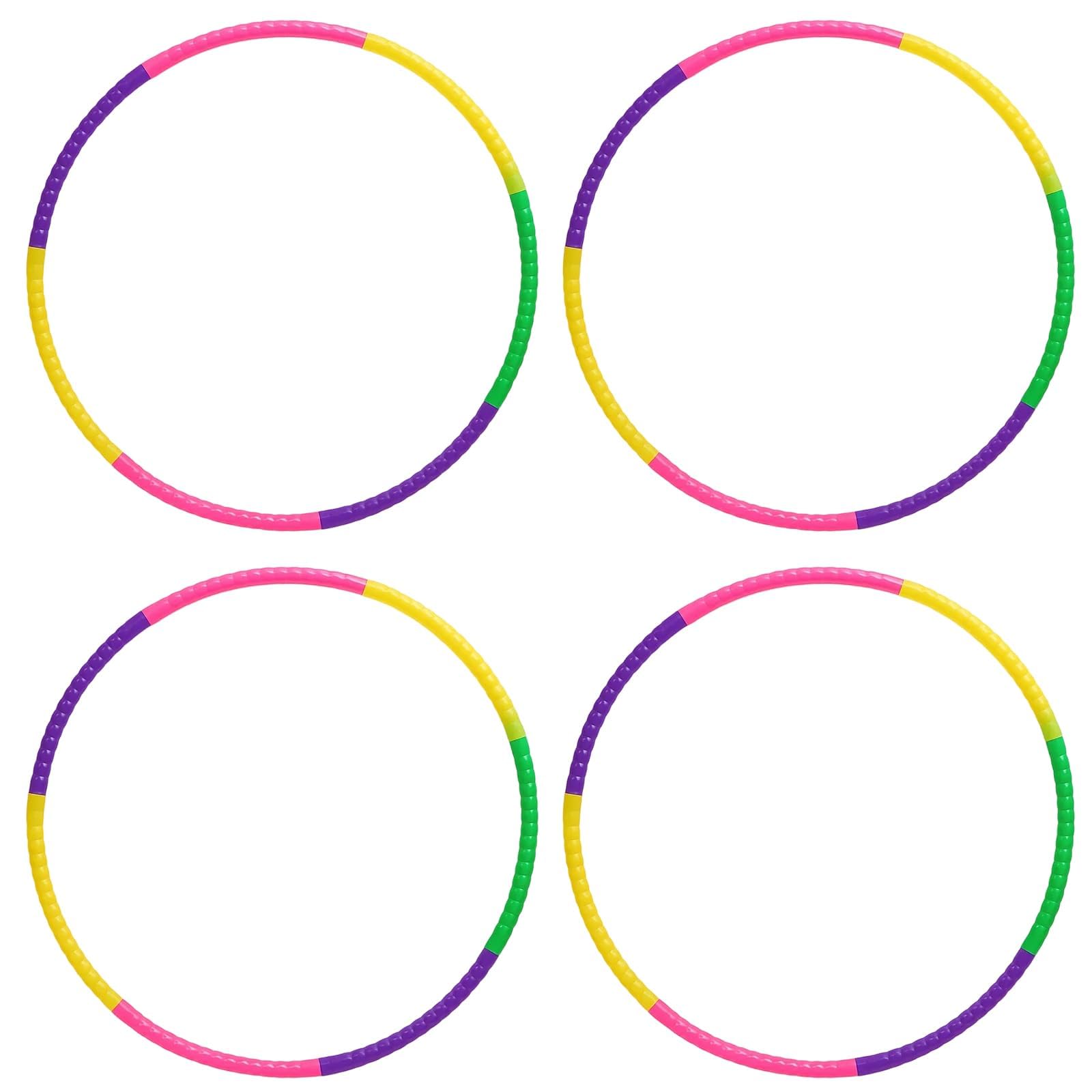 Hula Hoops for Kids, Set of 4 Colorful Hoola Hoop, 51CM 87G Each, Lightweight and Durable for Indoor and Outdoor Play, Fun Exercise Activity for Children