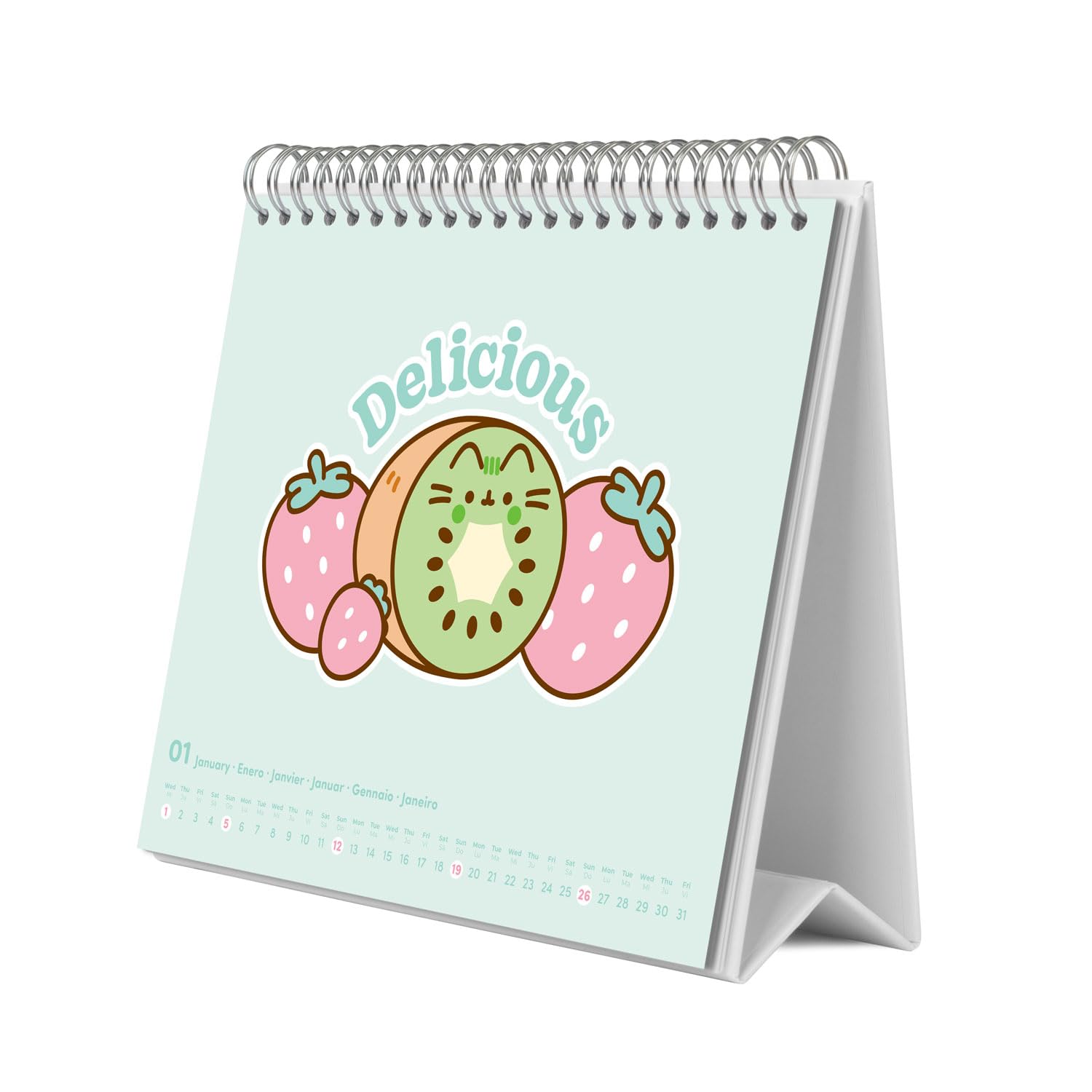 Grupo Erik Calendar 2024 Pusheen Purrfect Love Collection - Desk Calendar 12 Months - Desk Calendar with Fsc Certificate