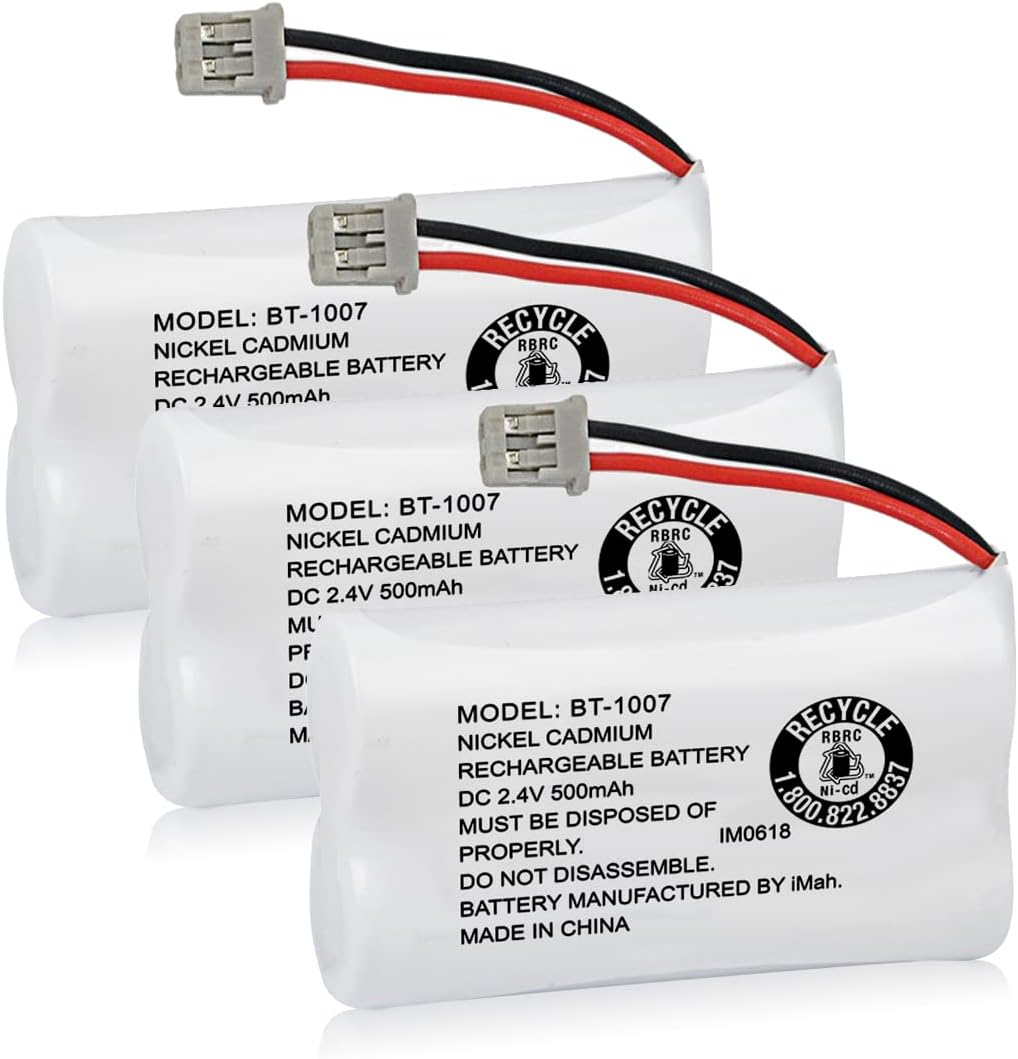 iMah BT1015 BT1007 Cordless Phone Battery for Uniden Uniden DCX150 DECT1500 D1484 BT-1007 BT-1015 BT-904 BBTY0460001 BBTY0510001 Telephones (Pack of 3)