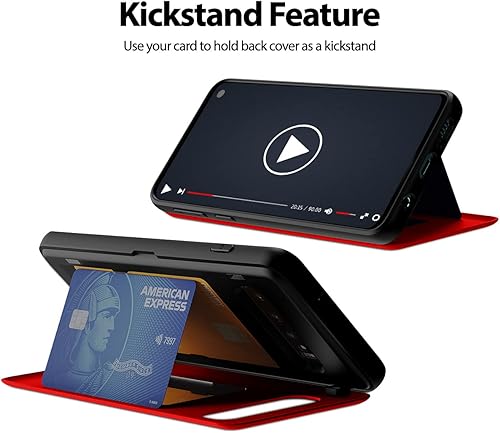 Miniatura 114 de GOOSPERY Parachoques magnético para puerta compatible con Galaxy S23, tarjetero tipo cartera, cierre automático, protección de doble capa resistente