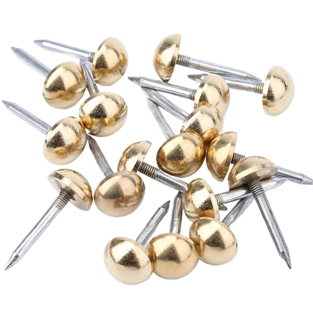 Qvorlth 6Mm Upholstery Tacks 40Pcs Solid Brass Upholstery Nails Retro Studs Thumb Tacks Furniture Fastener Vintage Decor
