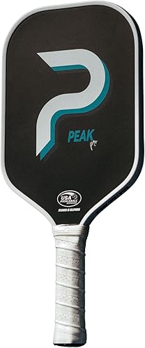 Pala de pickleball The Peak Pro USA Pickleball aprobada  T700 paleta de pickleball de fibra de carbono cruda con agarre acojinado, 0.63 pulgadas de