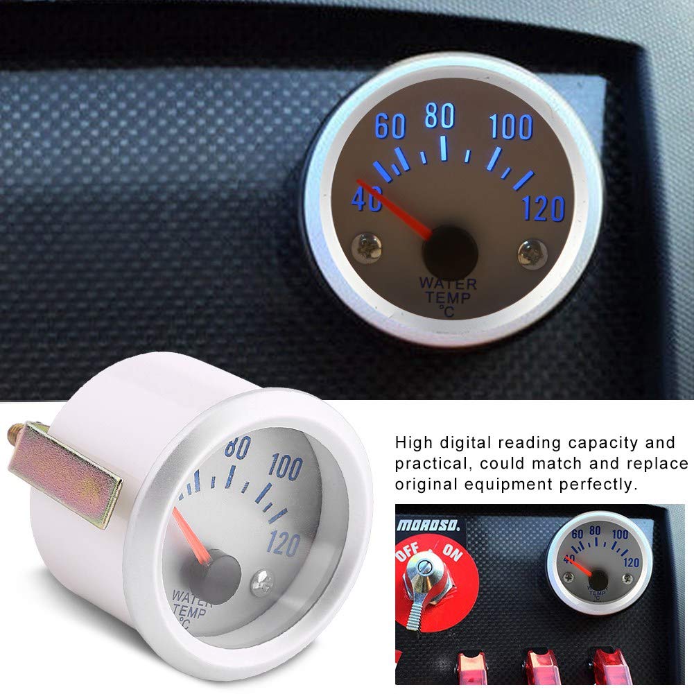 Termometro Digitale Per Acqua Motore 12V - Misura Da 20 A 120°C, Display LED Blu, Sensore Inclus, Per Auto, Moto, Camion