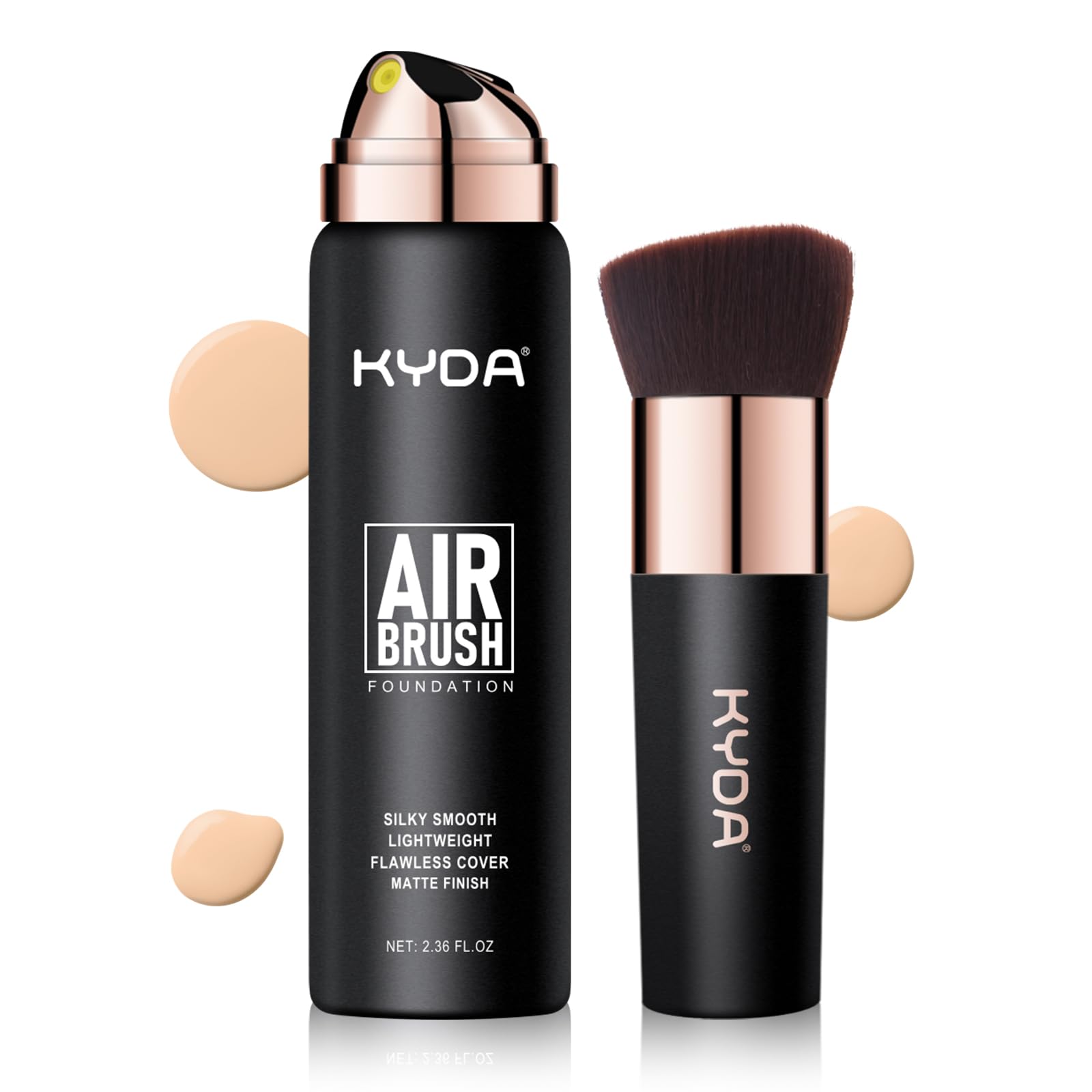 AirBrush Foundation Spray, Silky Foundation Makeup, High Coverage Smooth Creamy Finish, Lasting Lightweight Breathable, Moisturizing Makeup -#120 Classic Ivory