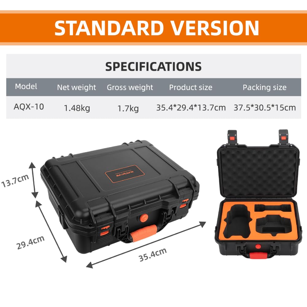BeisDirect Funda rígida para DJI AIR 3, funda de transporte impermeable para DJI AIR 3 con controlador DJI RC/RC-N2, accesorios de control remoto, maleta a prueba de caídas para exteriores, Versión