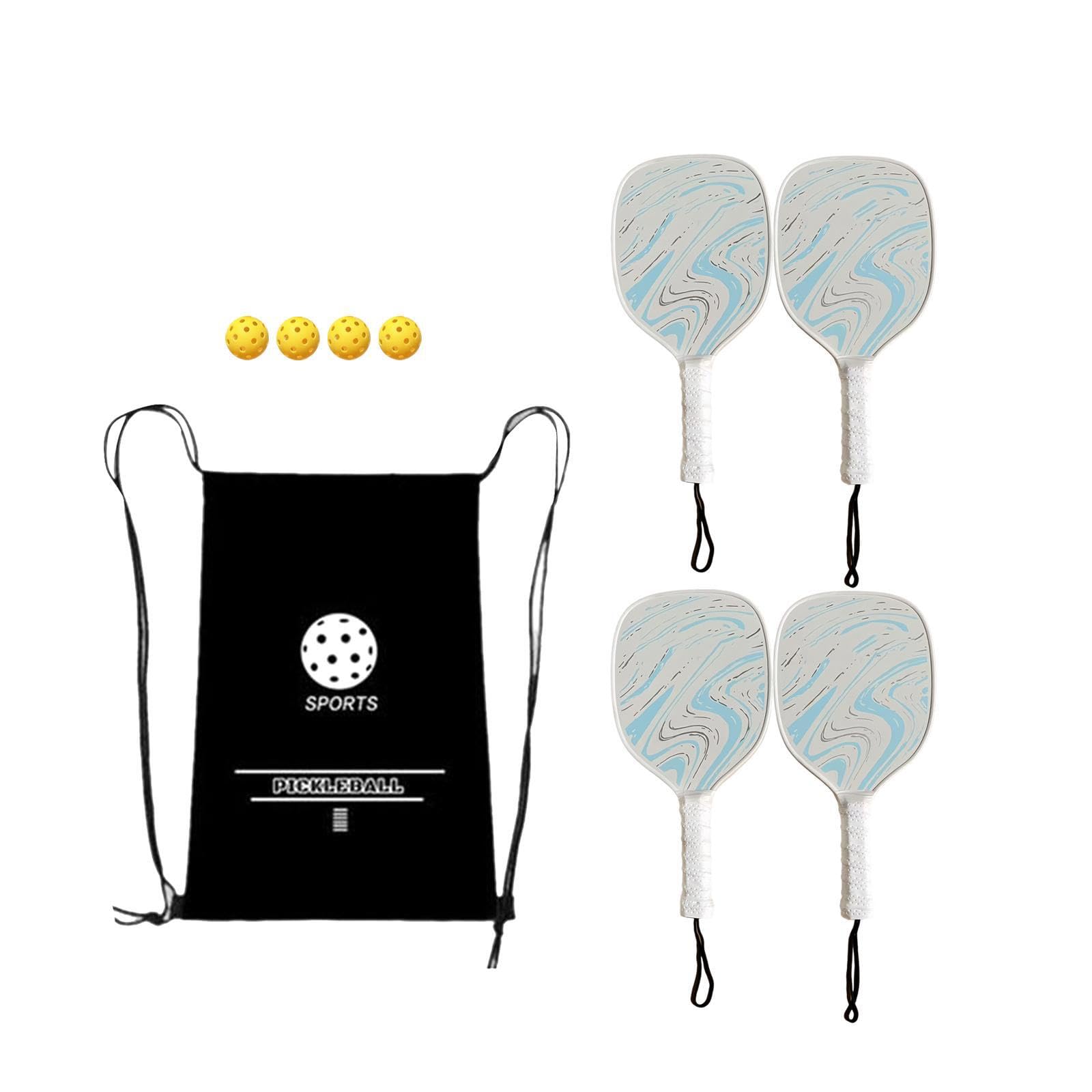 Vivi l'emozione del pickleball con le racchette ergonomiche | principianti e professionisti, e una borsa per il trasporto portatile e facile da trasportare. I set da pickleball sono
