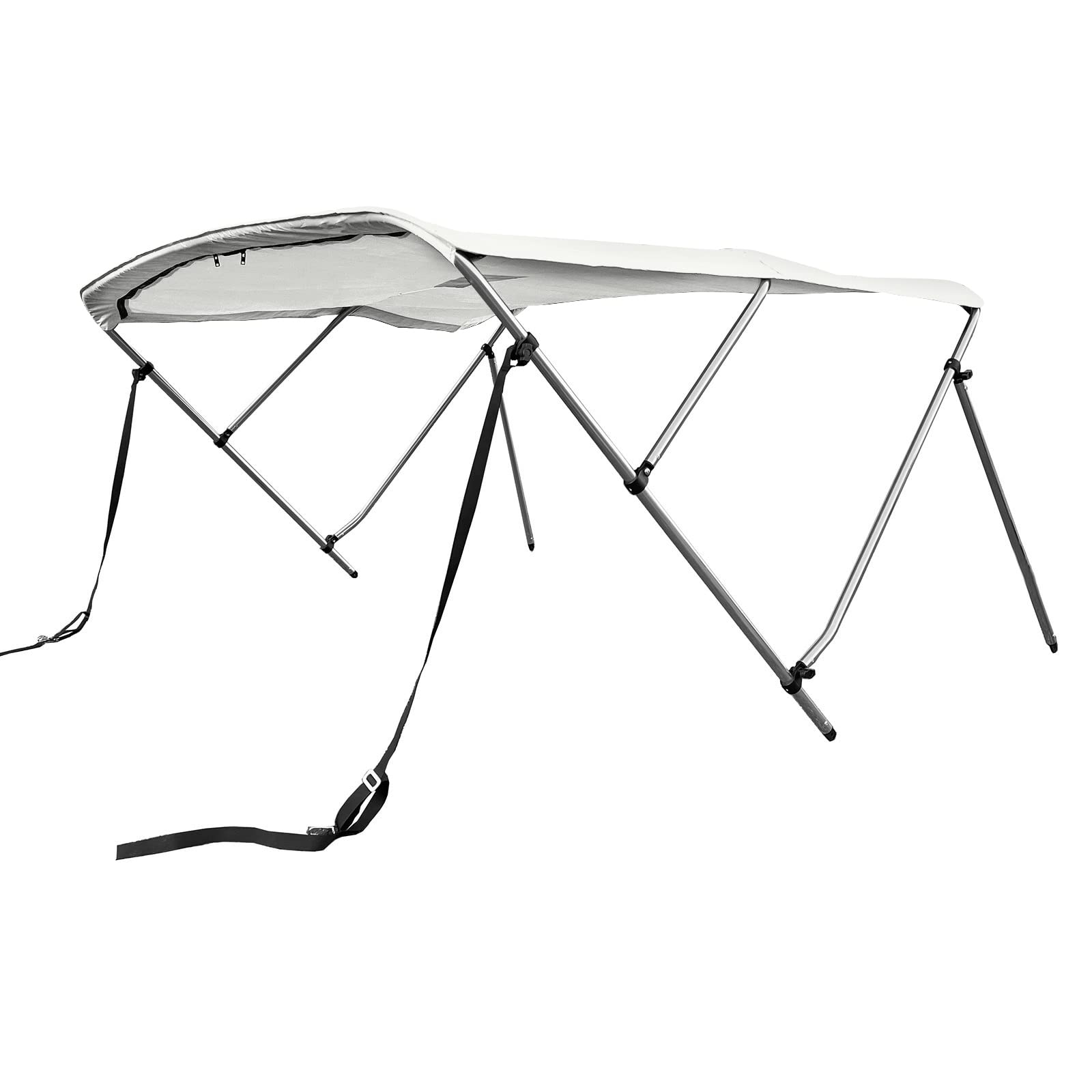 SavvyCraft 3 Bow Bimini Top Cover for Boat 6ft Long, Aluminum Frame with Storage Boot, Rear Support Poles Mounting Hardwares Included, 72" Long 36" 46" 54" 3 Height Options