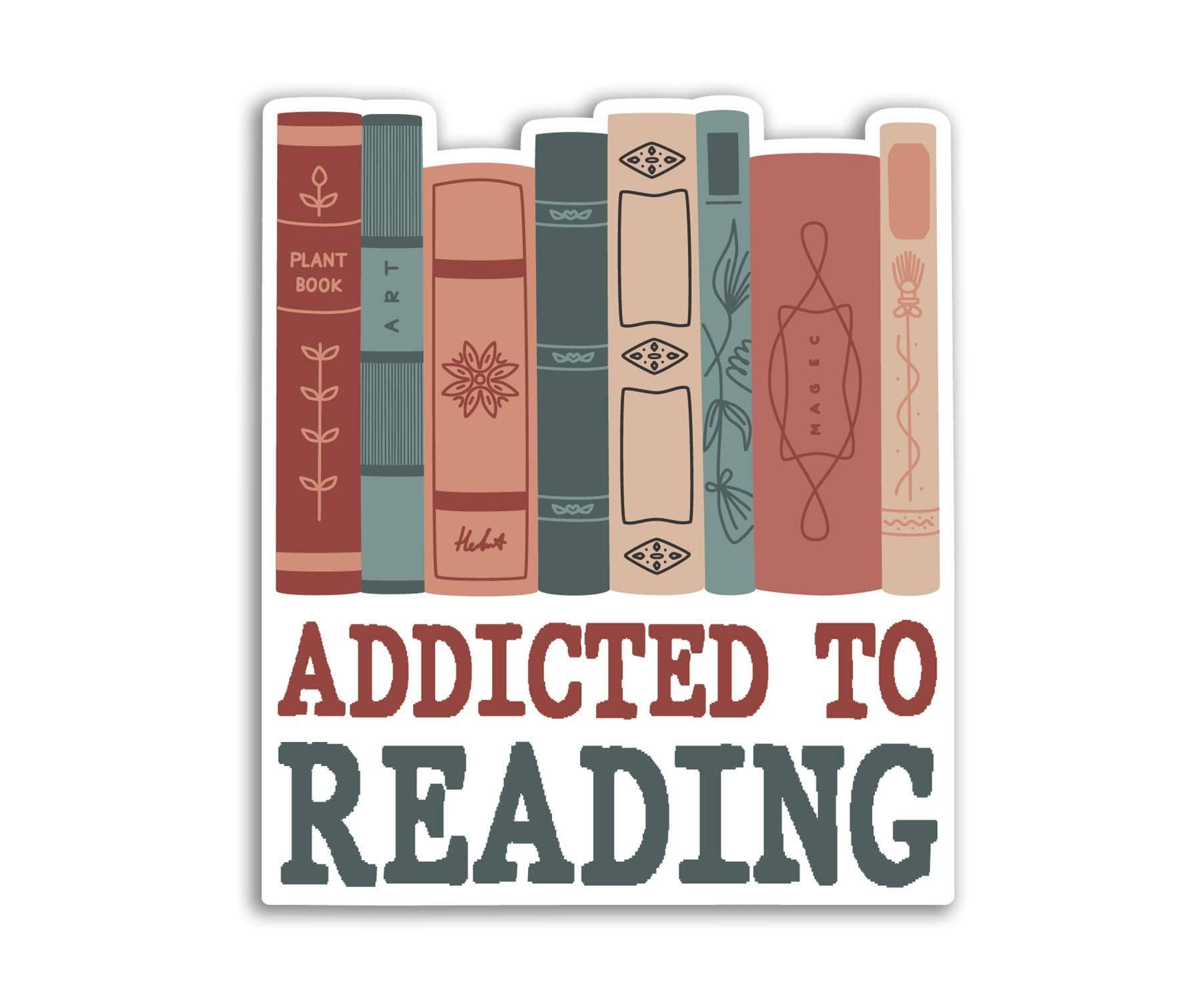 2 x 10cm Addicted to Reading Stickers - Book Worm Books Men Women Girls Addiction Addict Love Fan Decal Luggage Laptop Gift Sticker #80113