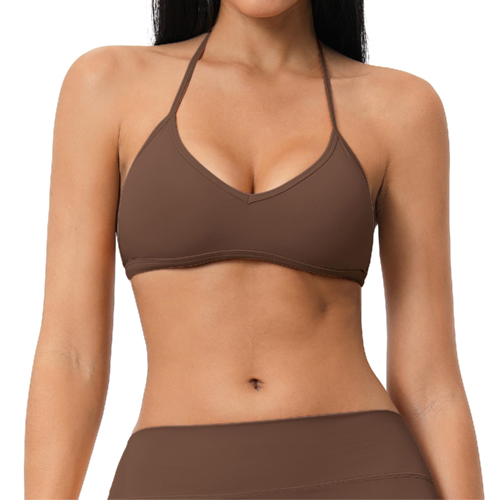 CHENSHI Sujetador Deportivo Mujer Mujeres Halter Yoga Tank Top Verano Respirable Fitness Deportes Ropa Interior A Prueba De Choques Entrenamiento Seca-Creamy White-m