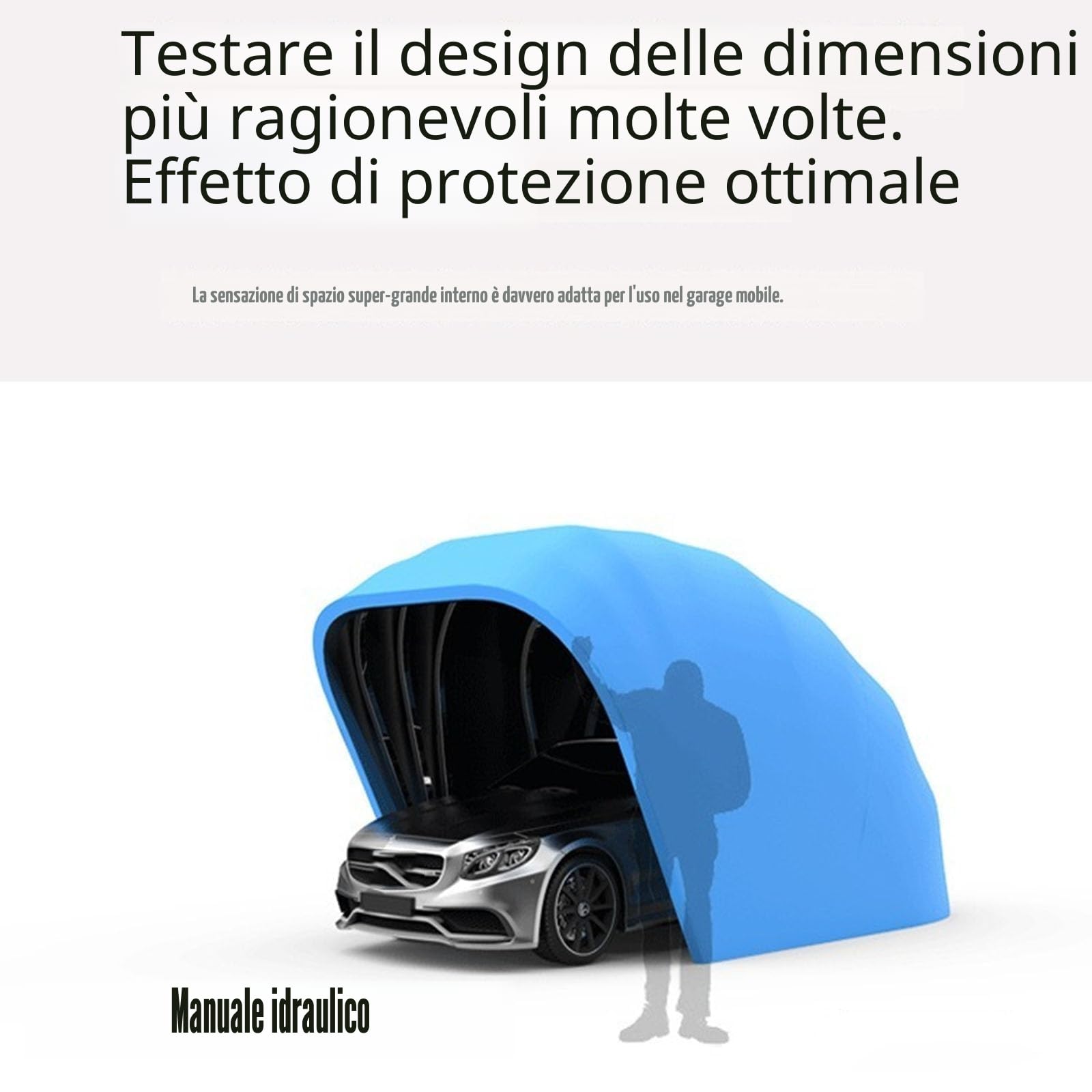 BEYSG, tenda per auto completamente automatica e portatile con telecomando, carport pieghevole in acciaio inossidabile per il parcheggio delle auto, carport per auto resistente (grigio 5,9 * 2,7 m