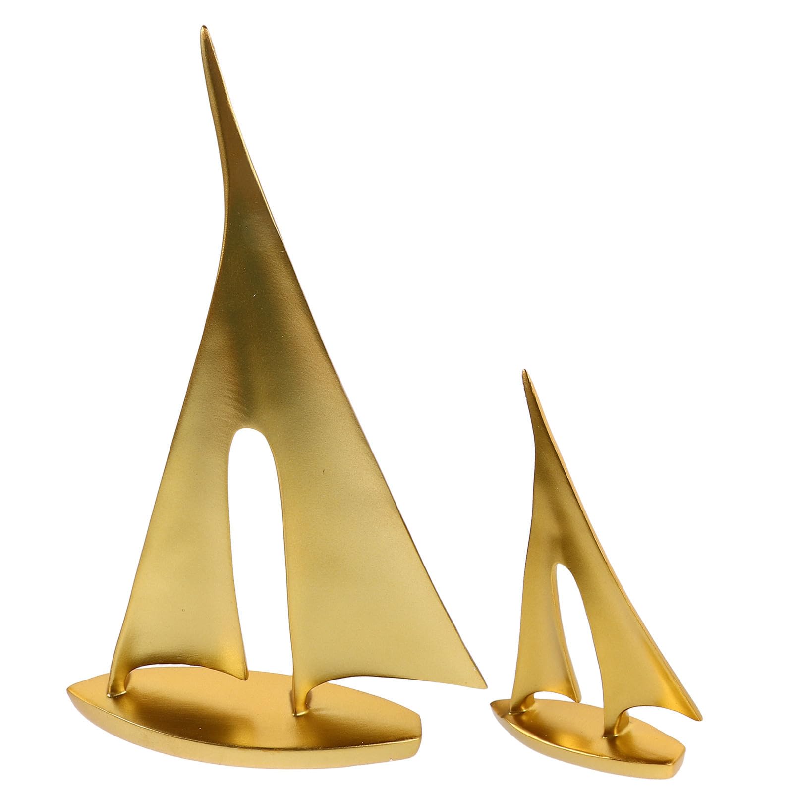 Modelos de Esculturas Náuticas Doradas en Resina 2 Unidades con Diseño Elegante para Decoración de Mesa en Hogar y Baño