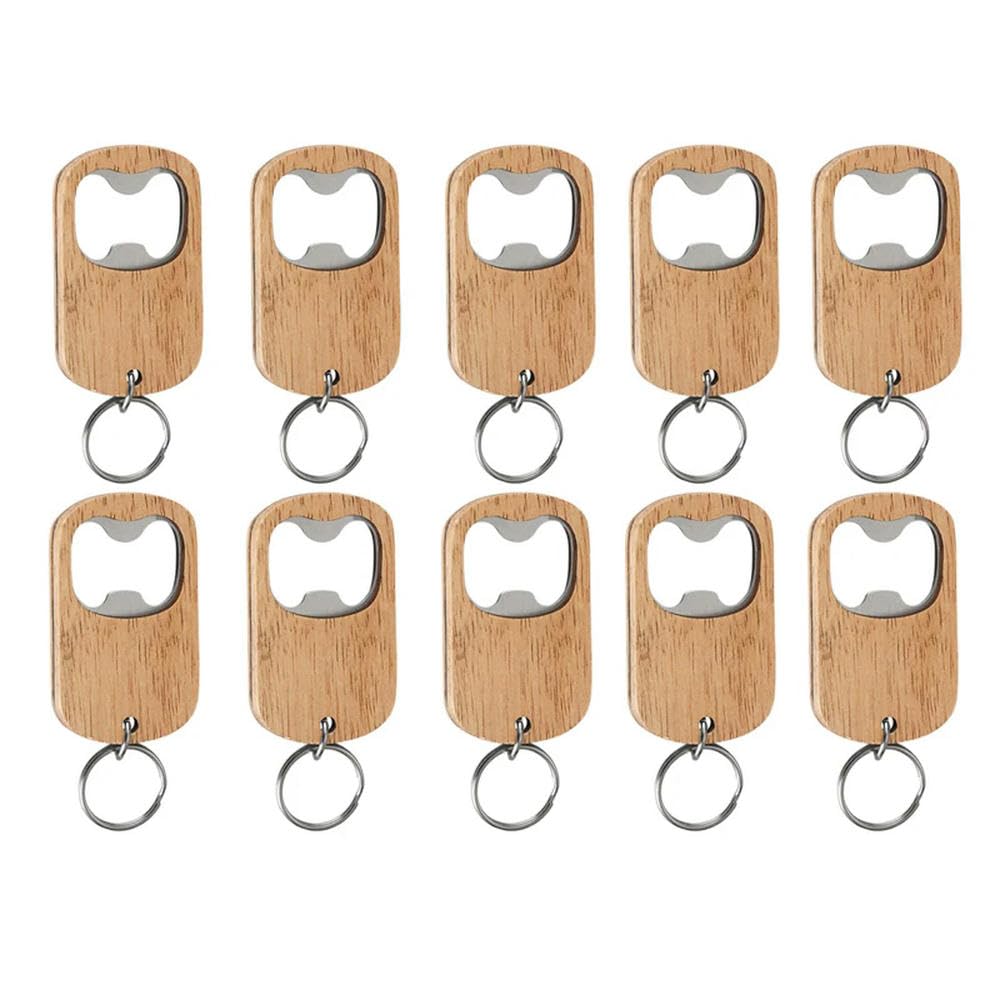 50/20/10 Uds abridor de Botellas Cerveza Vino abridores de Zumo Llavero de Madera de Acero Inoxidable Regalo Creativo Utensilios de Cocina para el hogar