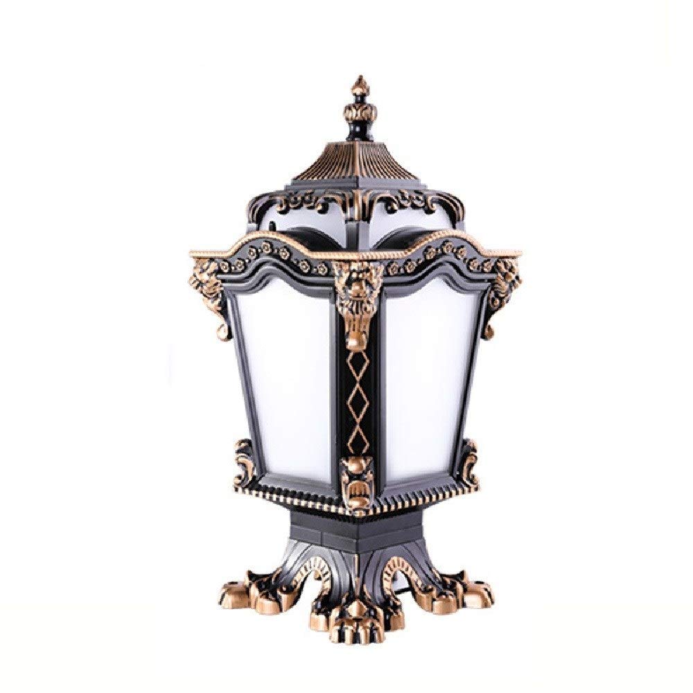 Cortile Europeo Antico Post Pilastro Lanterna Luce Ingresso Portico Cortile Decorazione Esterno retrò Tradizionale E27,50 * 24cm