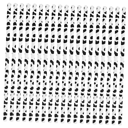 Pitillos de papel con diseño de vaca, pack 60 unidades miniatura 1